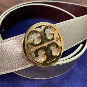Tori Burch Belt Gold Leather